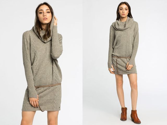 Dzianinowe sukienki i długie swetry na zimę Dzianinowe sukienki i długie swetry na zimę