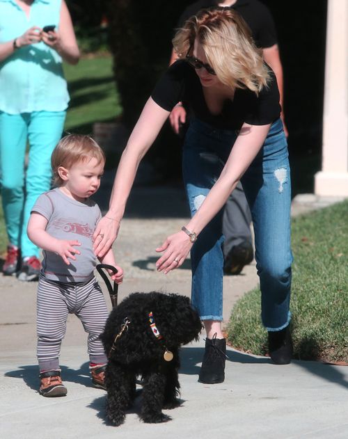 Mały Xander wyprowadza psa na spacer (FOTO) Mały Xander wyprowadza psa na spacer (FOTO)