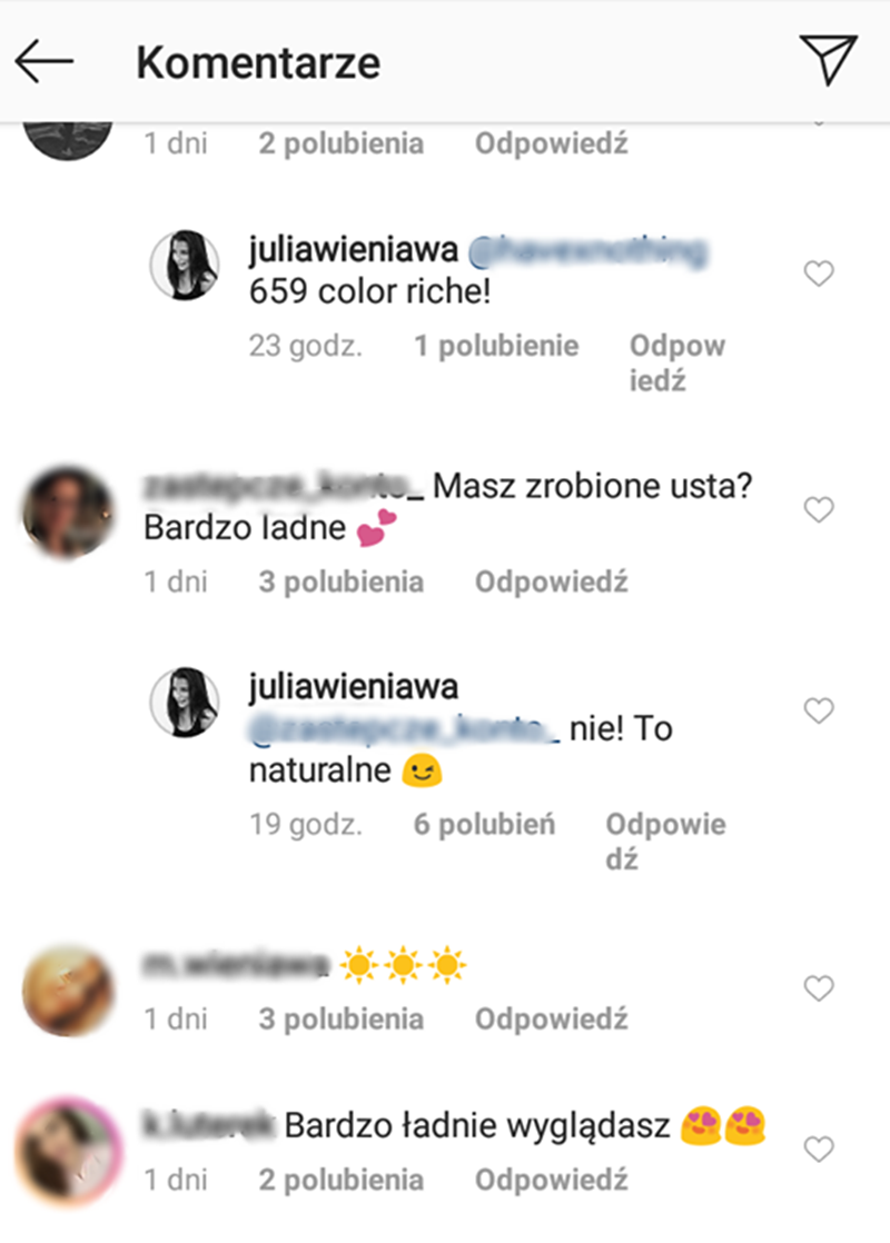 OMG! Julia Wieniawa drastycznie powiększyła USTA?!