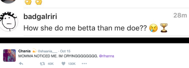 Rihanna napisała do swojej sobowtórki! Rihanna napisała do swojej sobowtórki!