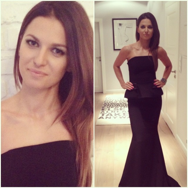 Anna Lewandowska w czarnej sukni na rozdaniu Róż Gali 2013 ( Anna Lewandowska w czarnej sukni na rozdaniu Róż Gali 2013 (