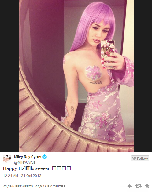 Za kogo przebrała się Miley Cyrus na Halloween? (FOTO)