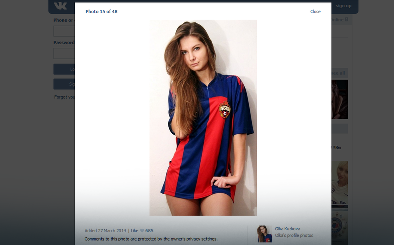 Olga Kuzkova - oto najpiękniejsza, najbardziej rozpoznawana ultraska Rosji Olga Kuzkova - oto najpiękniejsza, najbardziej rozpoznawana ultraska Rosji