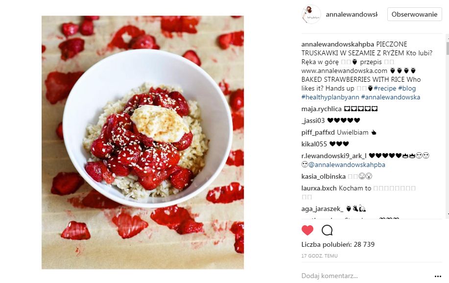 Anna Lewandowska pokazała TO na obiad, a fanki dopytują, czy karmi piersią Anna Lewandowska pokazała TO na obiad, a fanki dopytują, czy karmi piersią