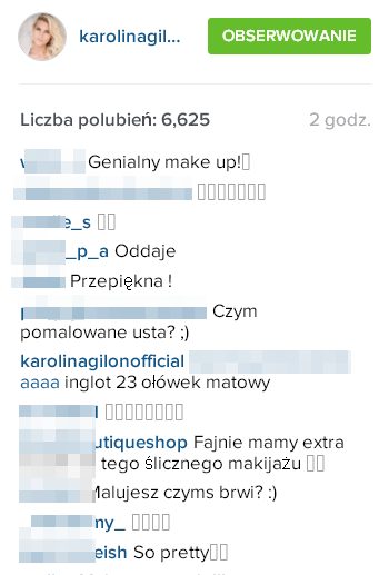 Karolina Gilon powiększyła usta? (Instagram)