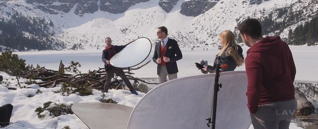 Backstage sesji zdjęciowej z Cezarym Pazurą i Edytą Pazurą dla marki Lavard