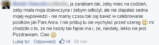 Ta rada Anny Lewandowskiej nie spodobała się internaucie