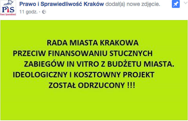 Radny PiS: Dzieci z In Vitro są jak truskawki bez smaku!