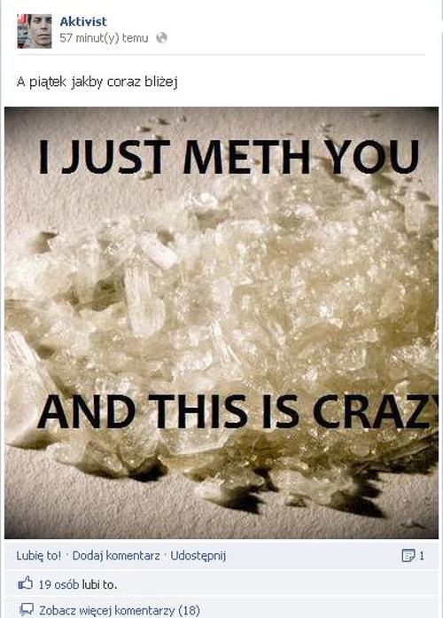 Czy na fanpage'u Aktivist promowano zażywanie narkotyków?