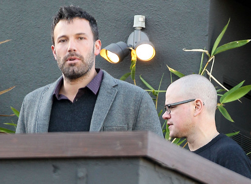 Ben Affleck i Matt Damon po spotkaniu...