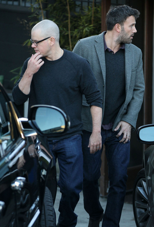 Ben Affleck i Matt Damon po spotkaniu... Ben Affleck i Matt Damon po spotkaniu...