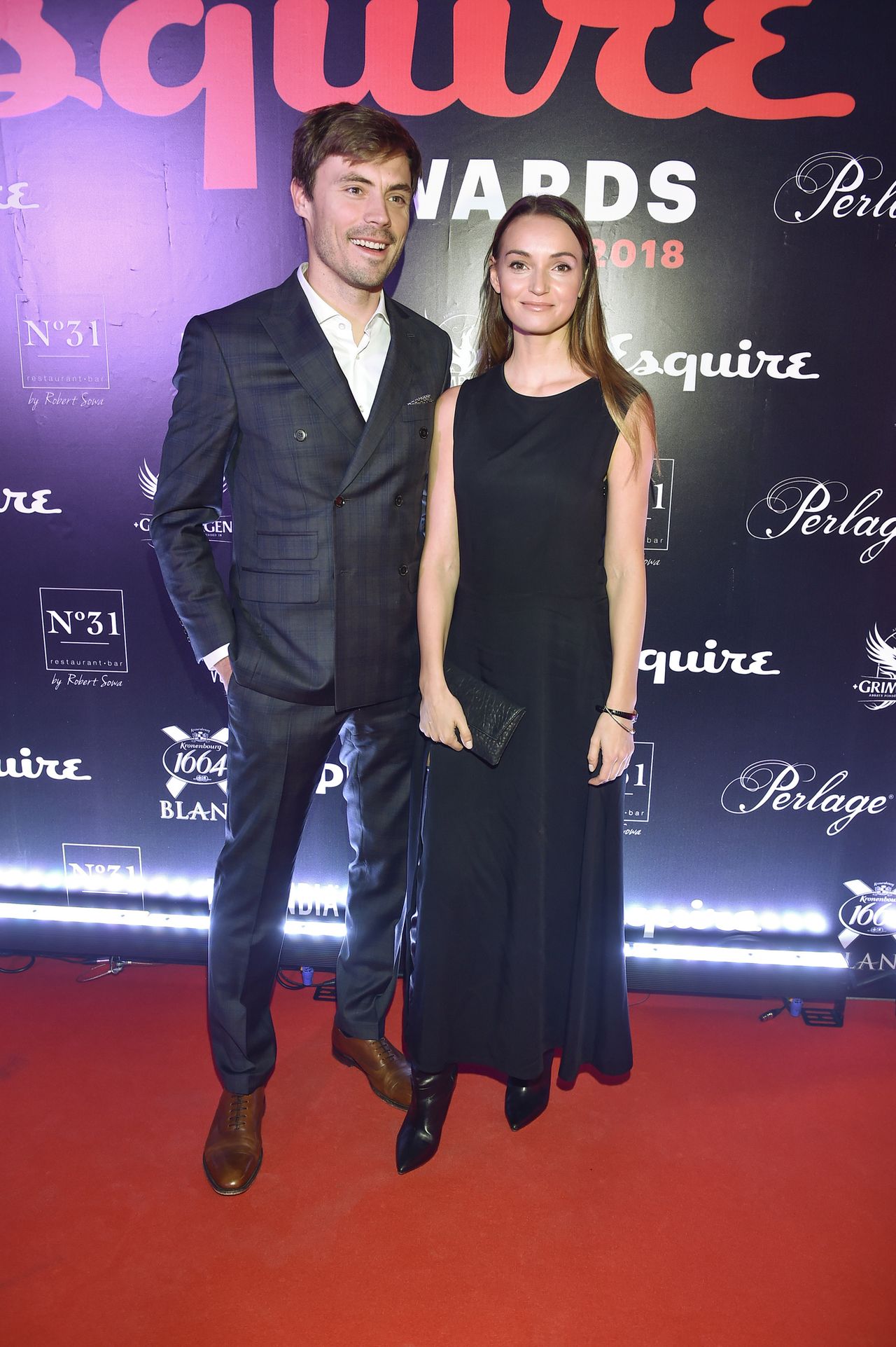 Tomasz Kot, Marcin Prokop, Kuba Przygoński ze statuetkami Esquire Awards