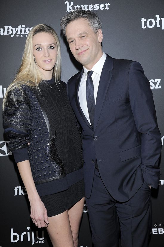 Michał Żebrowski z własną modelką na pokazie mody (FOTO)