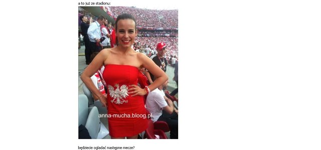 Anna Mucha rozczarowana polskimi kibicami (FOTO) Anna Mucha rozczarowana polskimi kibicami (FOTO)