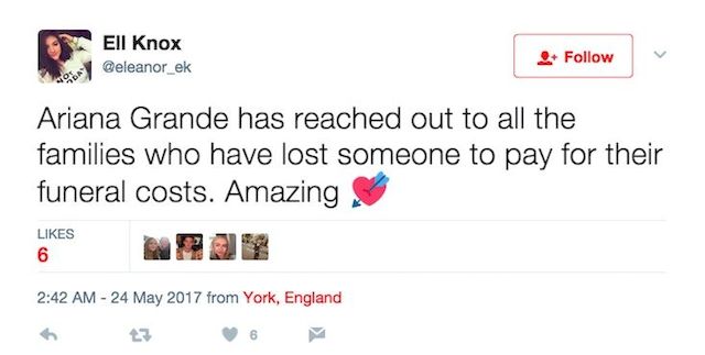 Ariana Grande wykonała WZRUSZAJĄCY gest wobec ofiar zamachu