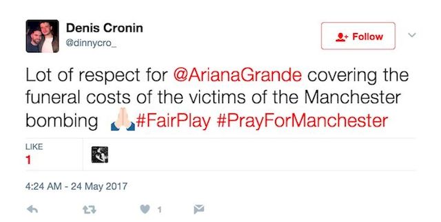 Ariana Grande wykonała WZRUSZAJĄCY gest wobec ofiar zamachu