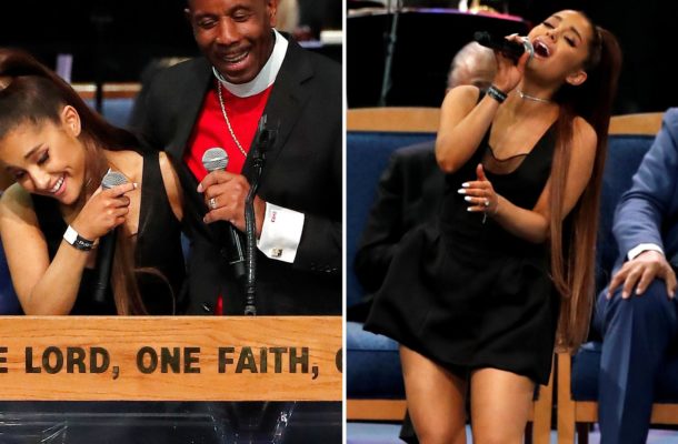 SKANDAL na pogrzebie Arethy Franklin – pastor OBMACYWAŁ Arianę Grande? (ZDJĘCIA)