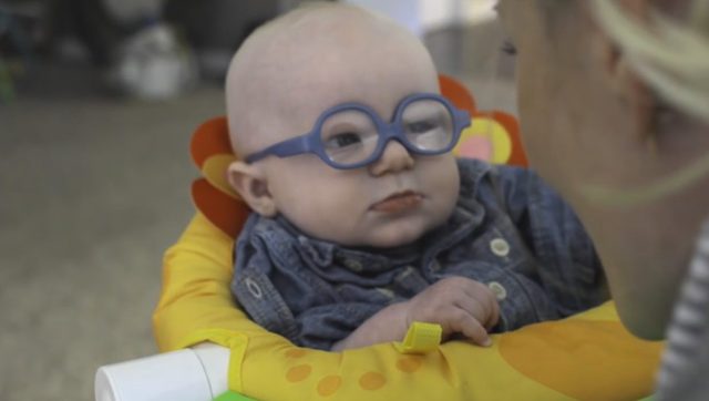 Mały Leopold po raz pierwszy zobaczył mamę [VIDEO]