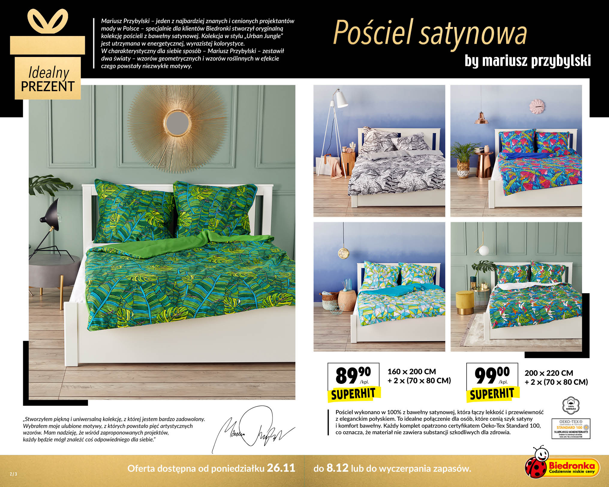 Kolekcja pościeli Mariusza Przybylskiego w Biedronce! Znamy ceny