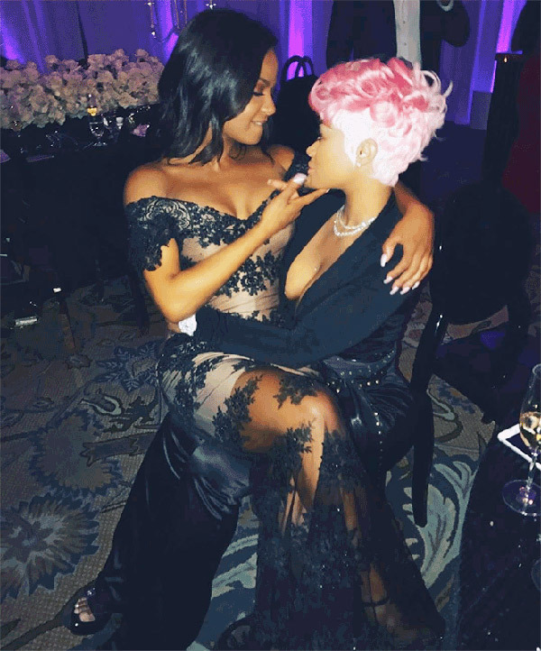 Blac Chyna liże pierś Christiny Milan jak... Blac Chyna liże pierś Christiny Milan jak...