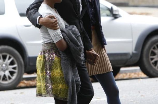 Barack Obama z córkami
