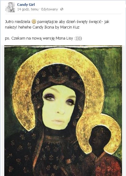 Odezwa Candy Girl do katolików (FOTO)