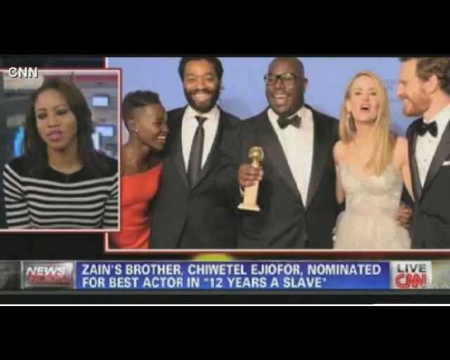 Siostra nominowanego do Oskara Chiwetela Ejiofora płacze Siostra nominowanego do Oskara Chiwetela Ejiofora płacze