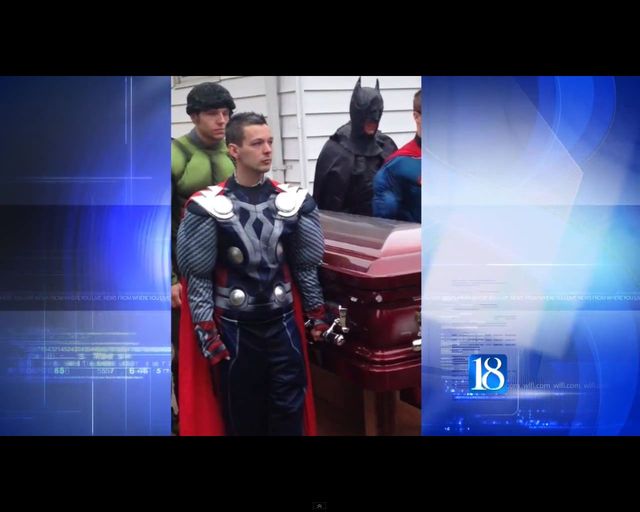 5-letniego fana komiksów żegnali Superbohaterowie [VIDEO]