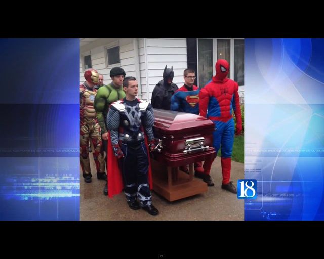 5-letniego fana komiksów żegnali Superbohaterowie [VIDEO]