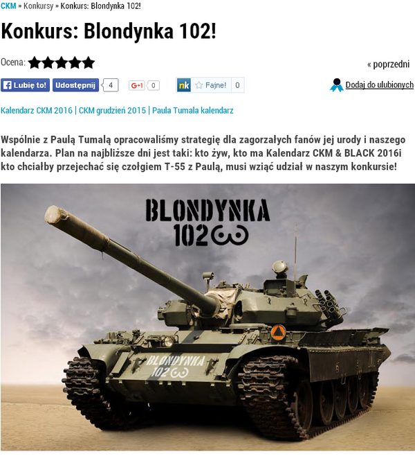 Ekscytujący konkurs CKM z Paulą Tumalą - Blondynka 102 Ekscytujący konkurs CKM z Paulą Tumalą - Blondynka 102