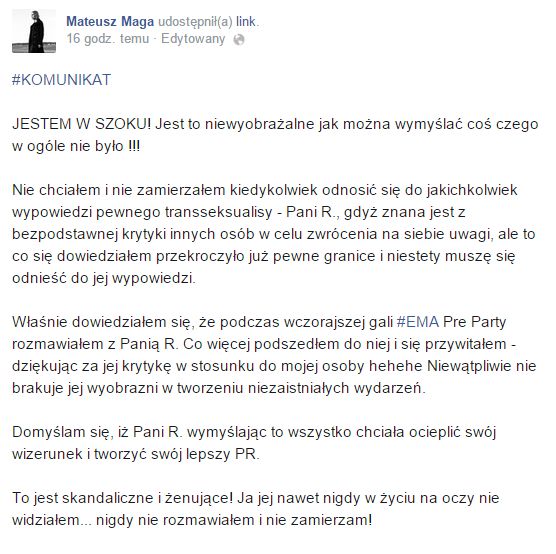 Mateusz Maga dementuje plotki!