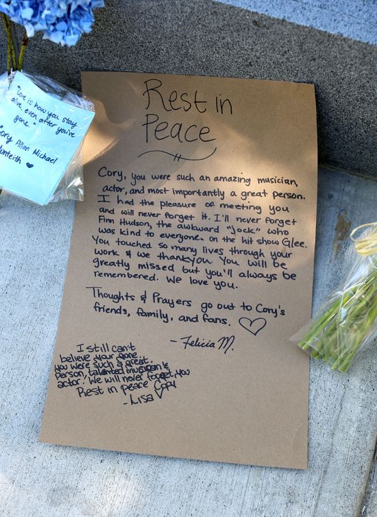 Fani są zdruzgotani śmiercią Cory'ego Monteitha