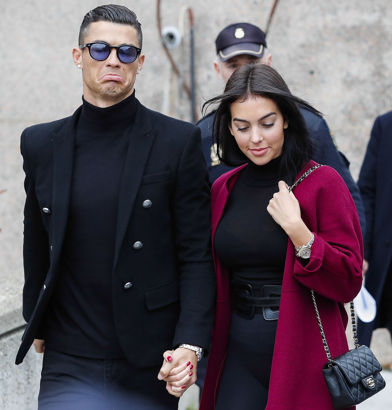 Cristiano Ronaldo i Georgina Rodriguez wychodzą z sądu (ZDJĘCIA)