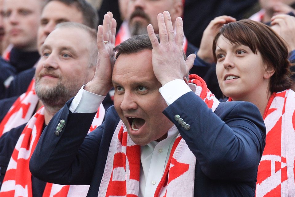 Miny Andrzeja Dudy najlepszym podsumowaniem meczu Polska - Kolumbia Miny Andrzeja Dudy najlepszym podsumowaniem meczu Polska - Kolumbia