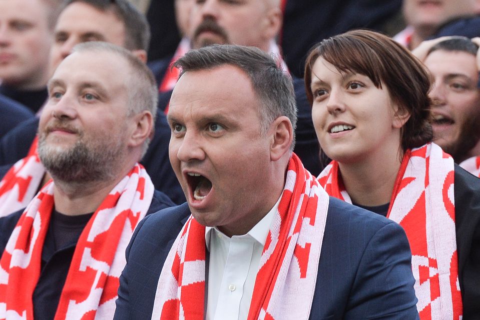 Miny Andrzeja Dudy najlepszym podsumowaniem meczu Polska - Kolumbia Miny Andrzeja Dudy najlepszym podsumowaniem meczu Polska - Kolumbia