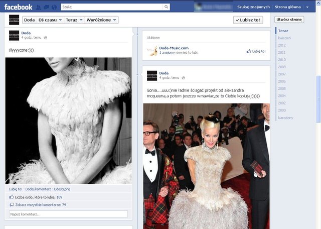 Doda zarzuca Baczyńskiej, że to ona kopiuje projekty Doda zarzuca Baczyńskiej, że to ona kopiuje projekty