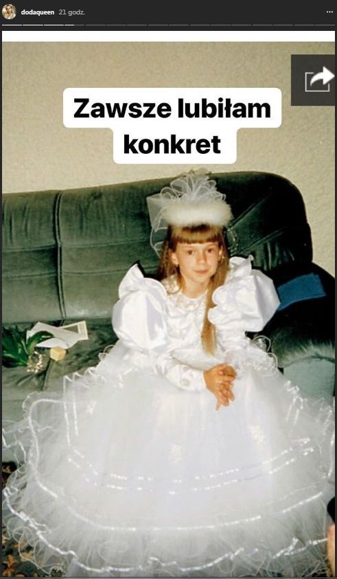 Stylizacja Dody na komunię WYMIATA: Zawsze lubiłam konkret 