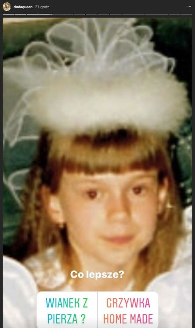 Stylizacja Dody na komunię WYMIATA: Zawsze lubiłam konkret 