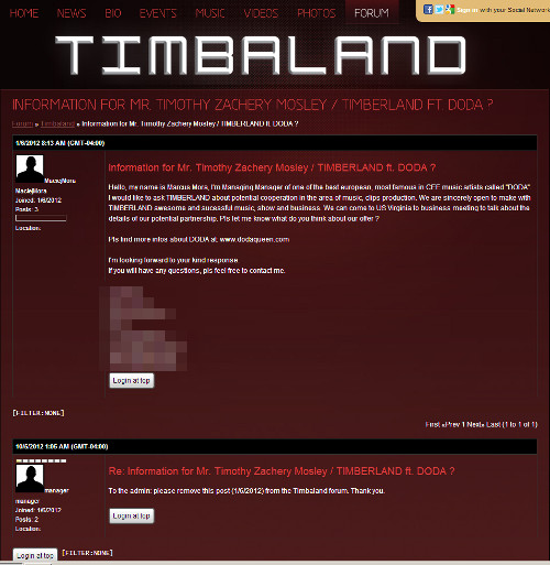 Były menadżer Dody: to nie ja napisałem post na forum Timbal