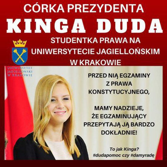 Kinga Duda bohaterką memów - niedługo egzamin z...
