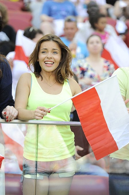 Edyta Herbuś kibicowała ile sił w piersiach (FOTO)
