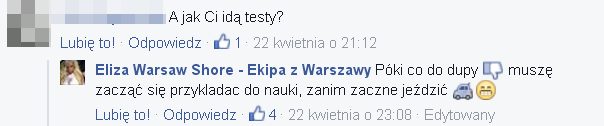 Eliza z Warsaw Shore szczerze o przygotowaniach do egzaminu