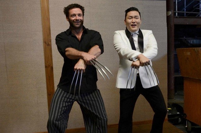 Hugh Jackman i Psy tańczą razem gangnam style (FOTO)