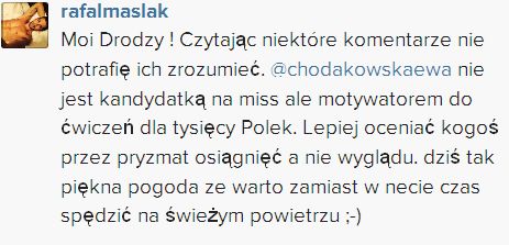 Fanki Rafała Maślaka obrażały Ewę Chodakowską Fanki Rafała Maślaka obrażały Ewę Chodakowską