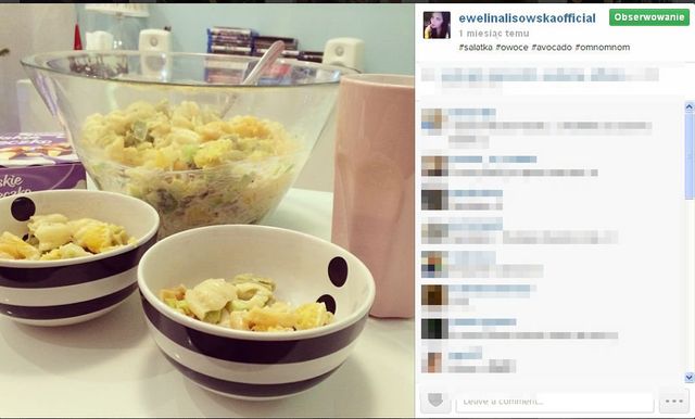 Ewelina Lisowska też pokazuje, co jada (FOTO)