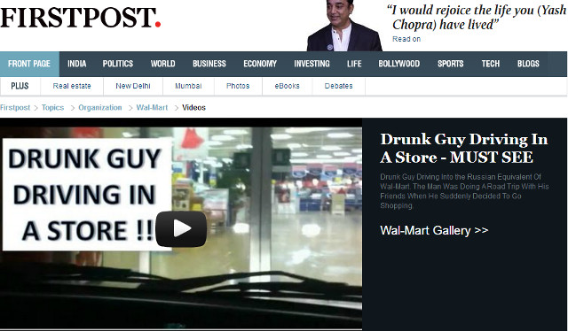 Rajd samochodem przez supermarket (VIDEO)