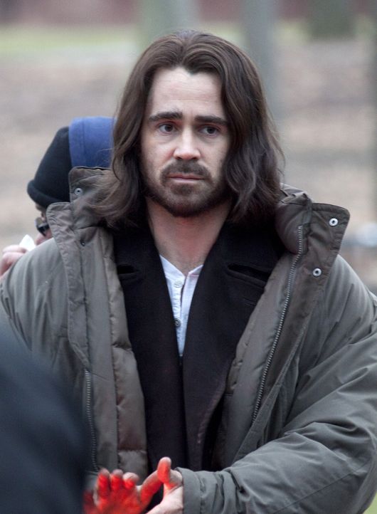 Zarośnięty Colin Farrell i piękna Jennifer Connely na planie