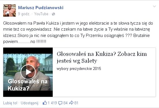 Pudzianowski odpowiada Salecie: Co Ty Przemku osiągnąłeś?