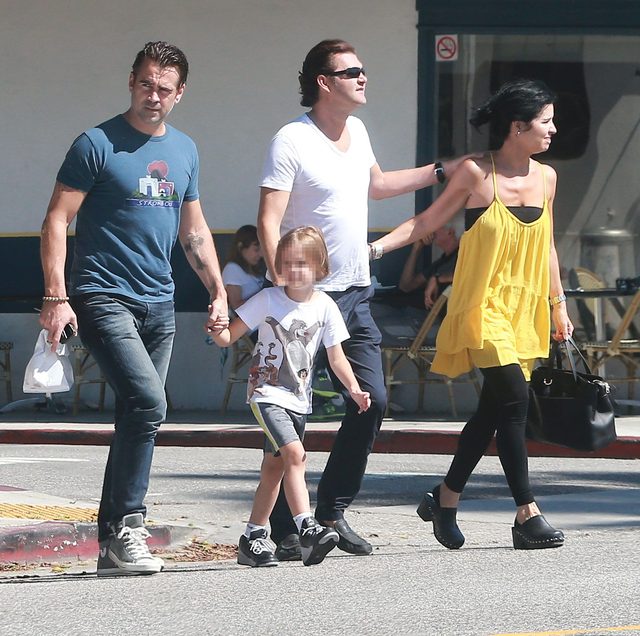 Colin Farrell z Henrym Tadeuszem na rodzinnym spacerze (FOTO