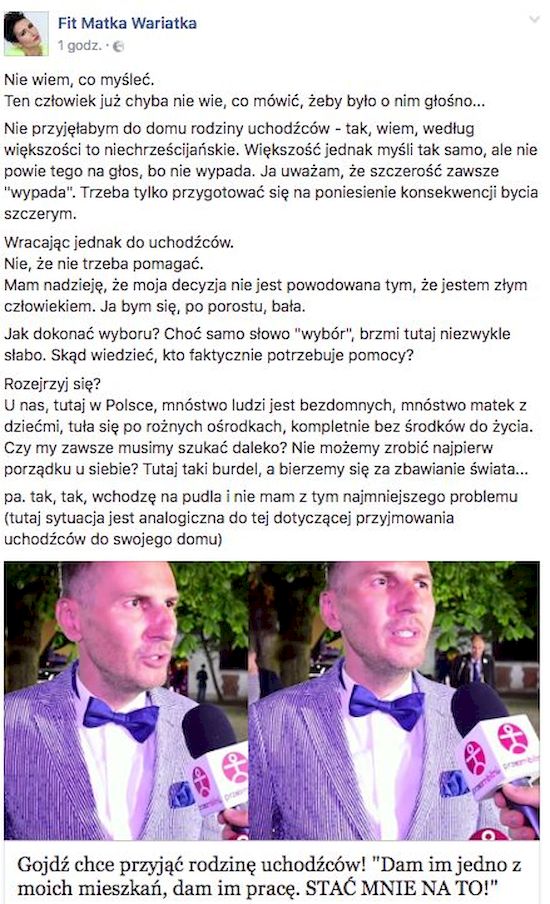 Znana trenerka OSTRO o Krzysztofie Gojdziu i nielegalnych imigrantach!